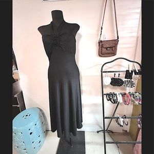NEW YORK AND COMPANY BLACK HALTER DRESS NWT